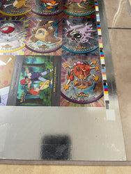 Topps 2000 Pokémon TV Series 2 Silver Foil 50/50 Complete Set Uncut Sheet