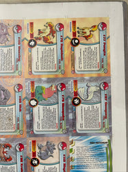 Topps 2000 Pokémon TV Series 2 Silver Foil 50/50 Complete Set Uncut Sheet