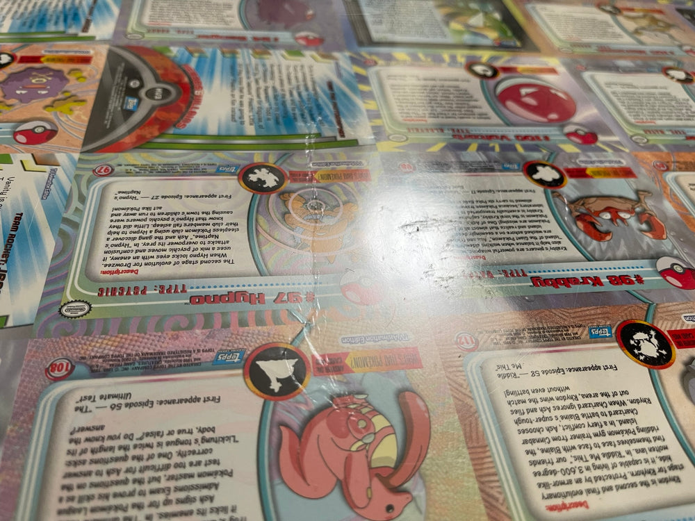 Topps 2000 Pokémon TV Series 2 Silver Foil 50/50 Complete Set Uncut Sheet