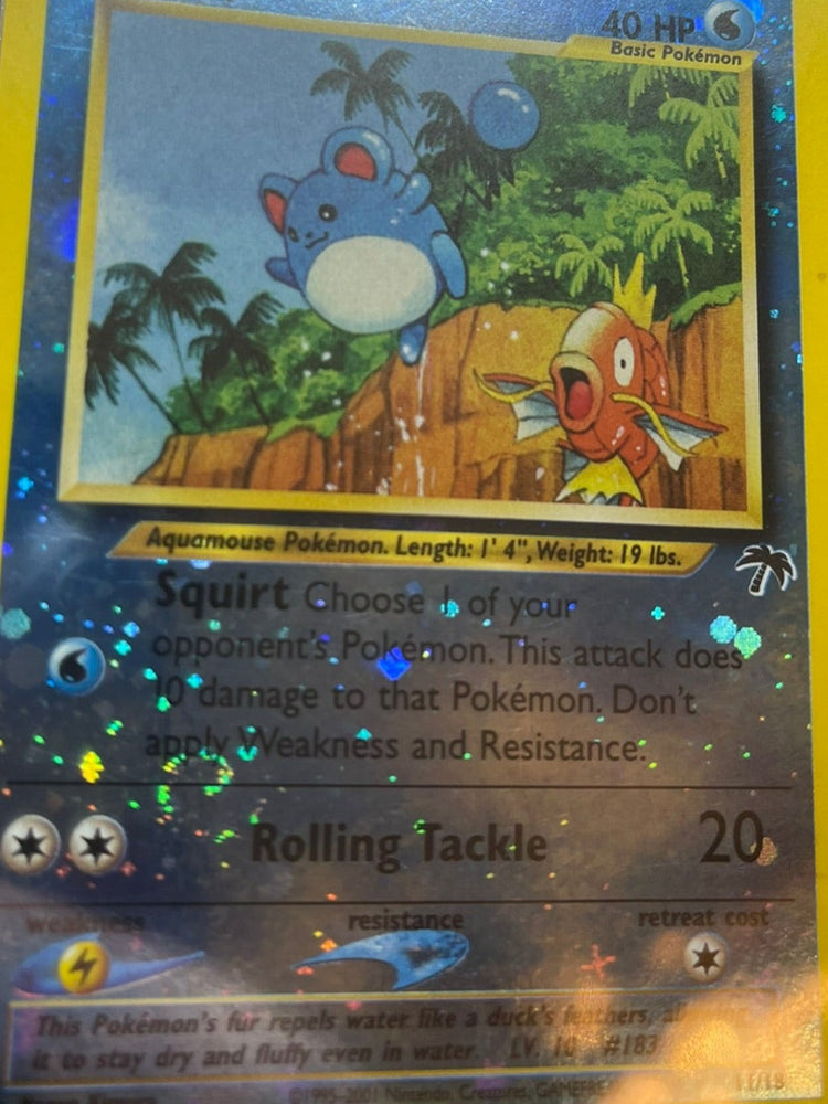 CGC 7.5 - 2001 Southern Islands Marill 11/18 REVERSE HOLO SWIRL