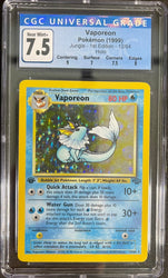 Pokemon 1st Edition Jungle Vaporeon Holo 12/64 - CGC 7.5 NM+ w/ Sub-Grades