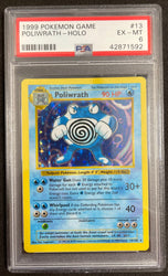 Pokemon Poliwrath Shadowless Holo 1999 Base Set 13/102 PSA 6 Pokemon Card