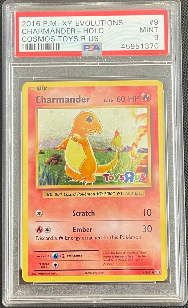 Pokemon Charmander Toys R Us Exclusive Promo 2016 XY Evolutions 9/108 PSA 9