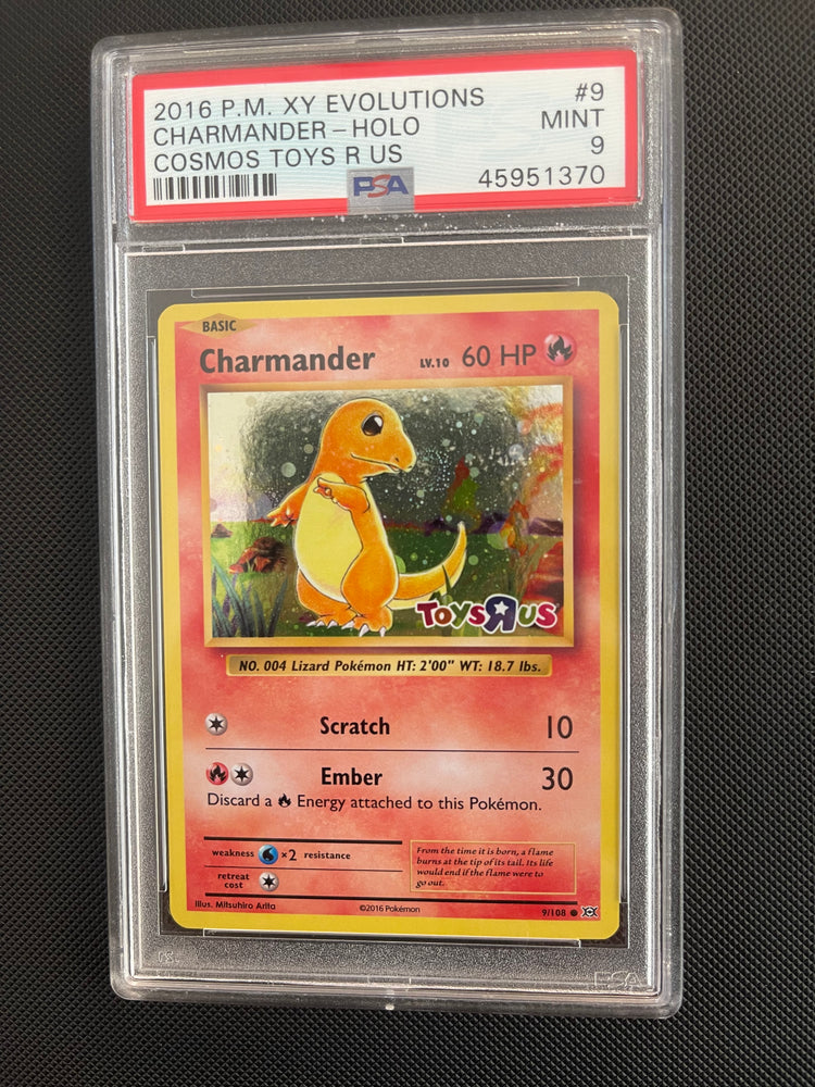 Pokemon Charmander Toys R Us Exclusive Promo 2016 XY Evolutions 9/108 PSA 9