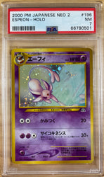 Pokemon Espeon Holo Neo 2 196 PSA 7
