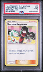 PSA 9 - 2019 Sun & Moon Hidden Fates Sabrina's Suggestion 65/68 Pokemon Card