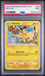 PSA 9 - 2023 Holiday Calendar Snow Flake Stamped Pikachu 049 Pokemon Card