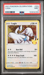 PSA 9 - 2021 SW&SH Celebrations Lugia 022/025 25th Anniversary Stamped Pokemon Card