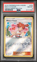 PSA 8 - 2019 Pokemon Sun & Moon Unified Minds 202/236 Misty's Favor REVERSE HOLO