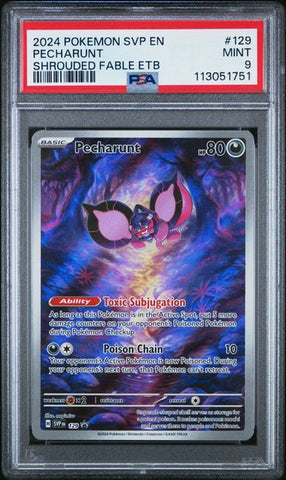 Pokemon Pecharunt 2024 S&V Black Star Promo SV129 PSA 9 Full Art Pokemon Card