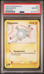 Pokemon Magnemite 🔥POP 13🔥 2003 EX Dragon 63/97 PSA Gem Mint 10