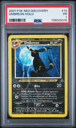 Pokemon Umbreon Holo 2001 Neo Discovery 13/75 PSA 1