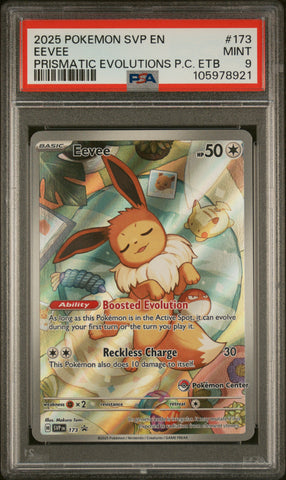 Pokemon Eevee Prismatic Evolutions Pokemon Center Elite Trainer Box 173/131 PSA 9