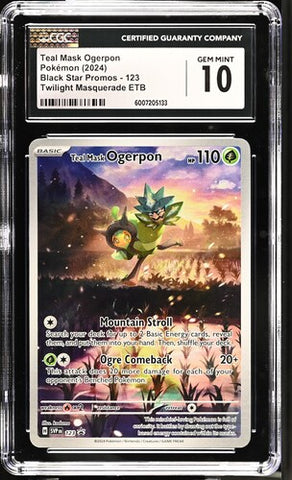CGC 10 - 2024 S&V Black Star PROMO Teal Mask Ogerpon # 123 Pokemon Card