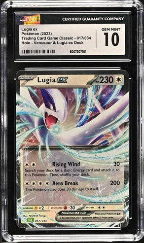 CGC 10 - 2023 Classic Collection Lugia ex 017/034 HOLO RARE Pokemon Card