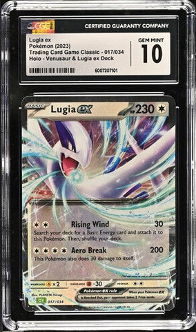 CGC 10 - 2023 Classic Collection Lugia ex 017/034 HOLO RARE Pokemon Card