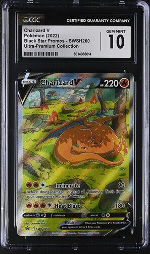 CGC 10 - 2022 SW&SH Black Star Promo Charizard V SWSH260 FULL ART