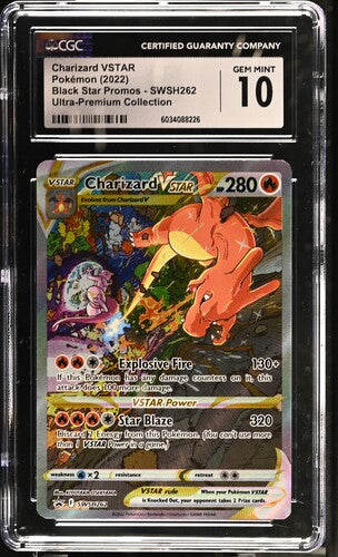 CGC 10 - 2022 SW&SH Black Star Promo Charizard VSTAR SWSH262 FULL ART