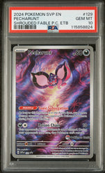 Pokemon Center Exclusive Stamped Pecharunt 2024 S&V Black Star Promo 129 PSA 10