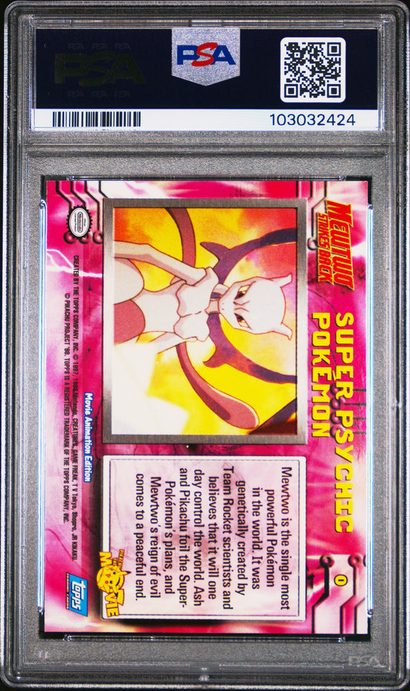 Pokemon Mewtwo Strikes Back Movie Promo 🔥POP 145🔥 Super Psychic Topps PSA 9