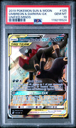 Pokemon Umbreon & Darkrai GX Unified Minds 125/236 PSA 10
