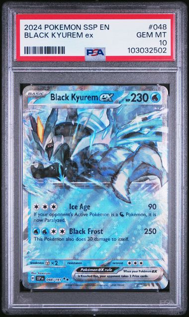 PSA 10 - 2024 S&V Surging Sparks Black Kyurem ex 048/191 Double Rare Pokemon Card
