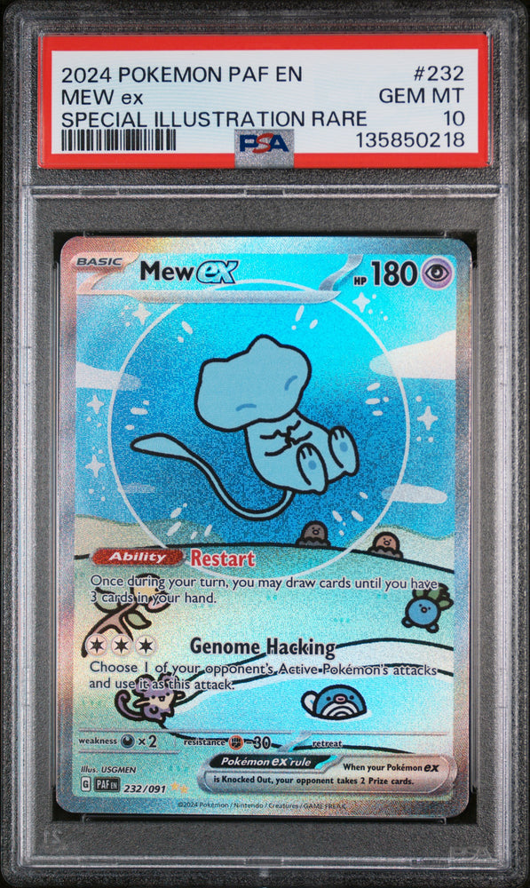 Pokemon Mew ex Special Illustration Rare Paldean Fates 232/091 PSA 10