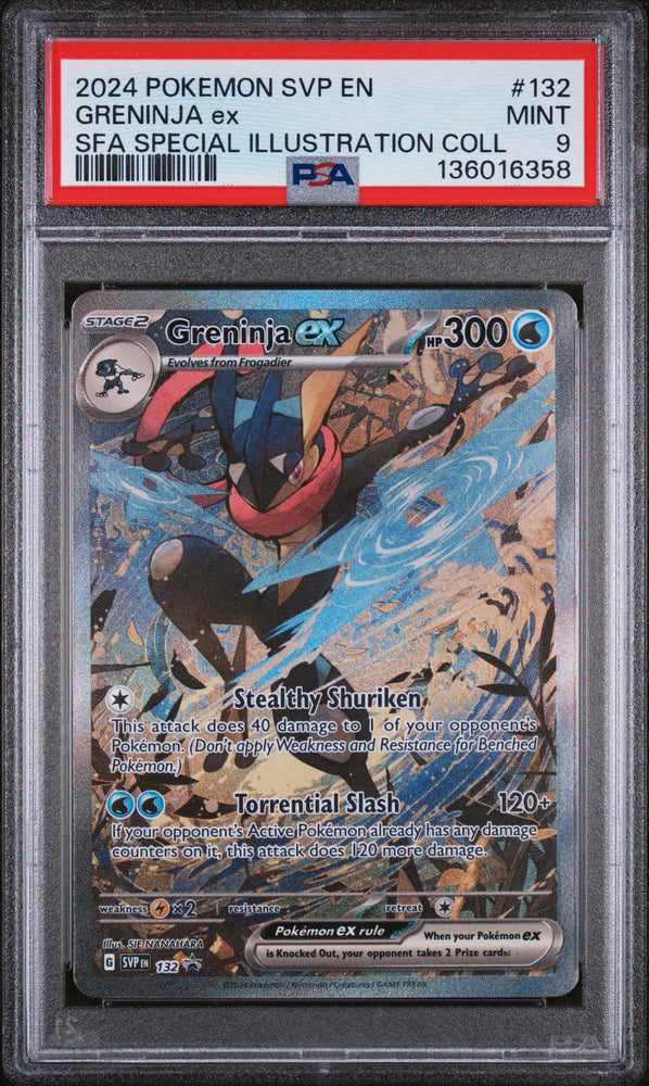 Pokemon Greninja EX Shrouded Fable Special Illustration Collection 132 PSA 9
