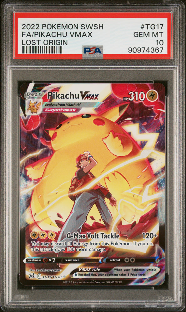 Pokemon Pikachu VMAX Lost Origin TG17/TG30 PSA 10