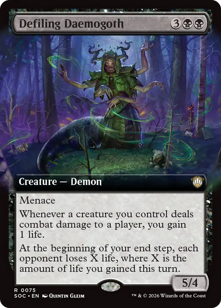 Defiling Daemogoth (Extended Art) [Secrets of Strixhaven Commander]