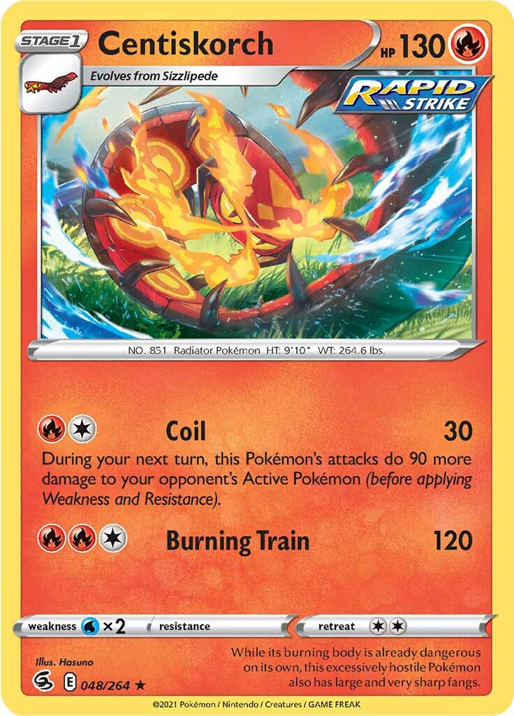 centiskorch v pokemon card value Centiskorch (048/264) [Sword & Shield: Fusion Strike]