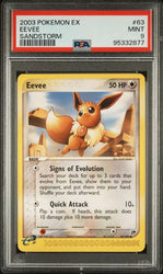 PSA 9 - 2003 EX Sandstorm Eevee 63/100 Pokemon Card
