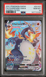 Pokemon Charizard VMAX Shining Fates SV107/SV122 PSA 10