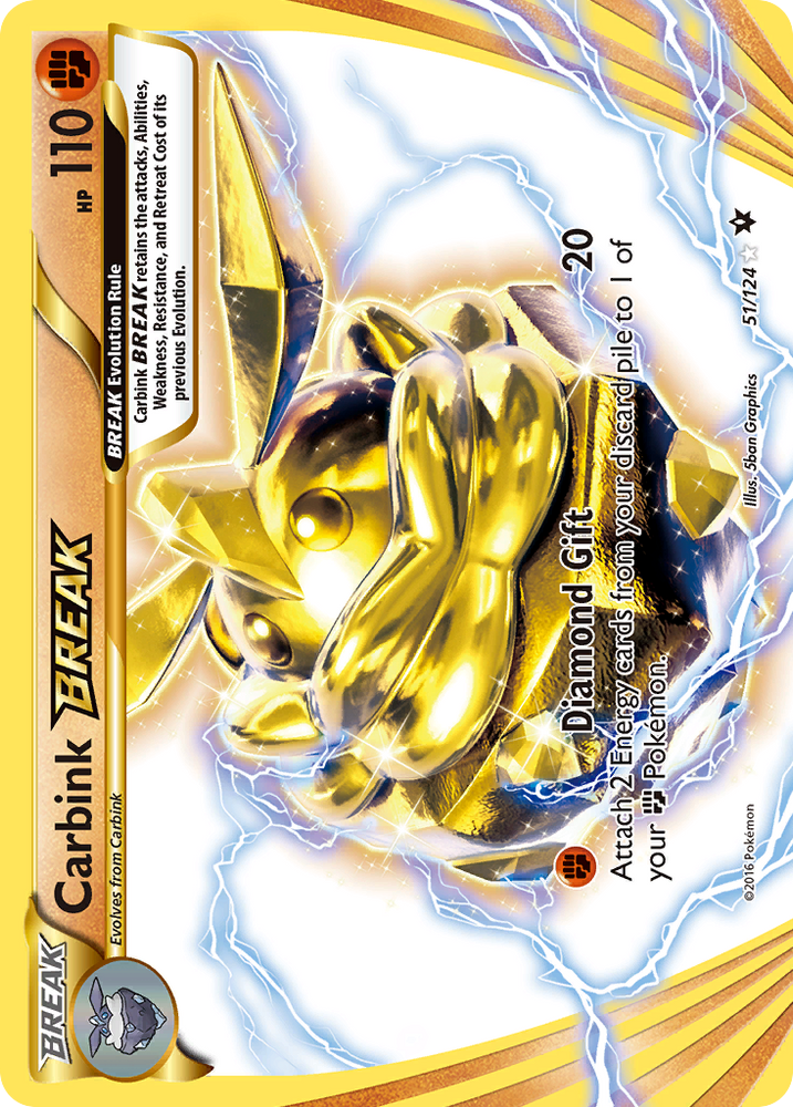 carbink pokemon card value - (50/124) Uncommon Card Type Carbink BREAK (51/124) [XY: Fates