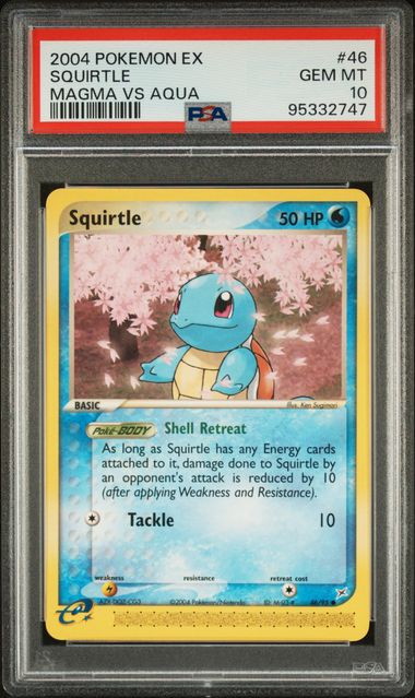 PSA 10 - 2004 Pokemon ex Team Magma vs Team Aqua 46/95 Squirtle - POP 54 🔥