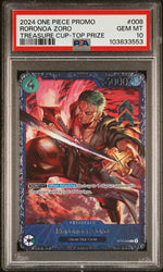 PSA 10 - 2024 One Piece PROMO Roronoa Zoro 008 TREASURE CUP-TOP PRIZE
