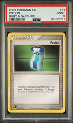 Pokemon Potion 🔥POP 5🔥 2003 EX Ruby & Sapphire Base 91/109 PSA Mint 9