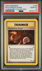 Pokemon Mysterious Fossil 🔥POP 45🔥 2002 Legendary Collection 109/110 PSA 10