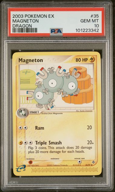 PSA 10 - 2003 EX Dragon Magneton 35/97 Pokemon Card