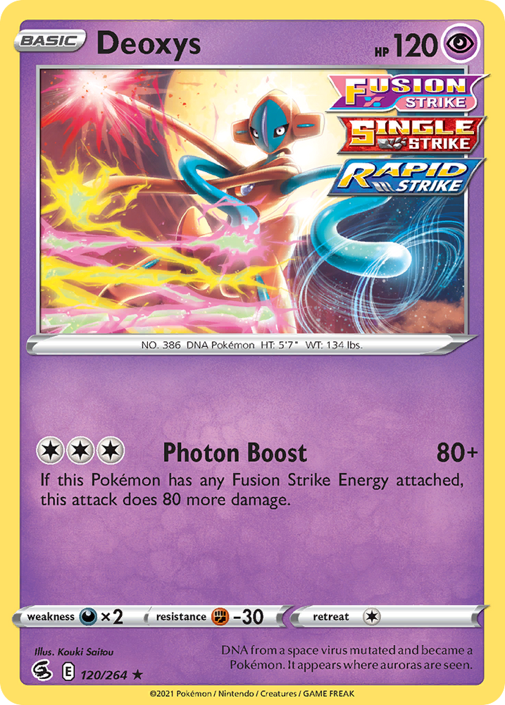 Deoxys (120/264) (Theme Deck Exclusive) [Sword & Shield: Fusion Strike]