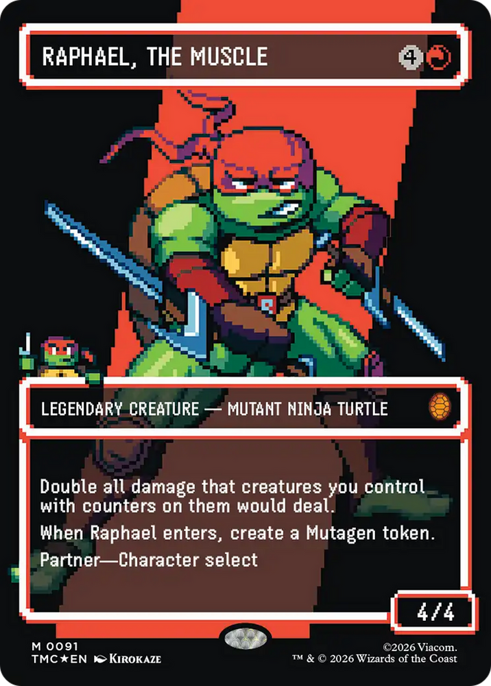 Raphael, the Muscle (0091) (Borderless) (Surge Foil) [Teenage Mutant Ninja Turtles Commander]