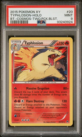 PSA 9 - 2015 Pokemon XY Breakthrough 20/168 Typhlosion Cosmos Holo Exclusive