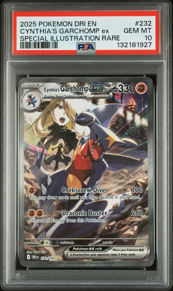 Pokemon Cynthia's Garchomp ex Special Illustration Rare 232/182 PSA 10