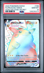 Pokemon Pikachu Vmax Secret Vivid Voltage 188/185 PSA 10