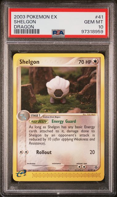 PSA 10 - 2003 EX Dragon Shelgon 41/97 Pokemon Card