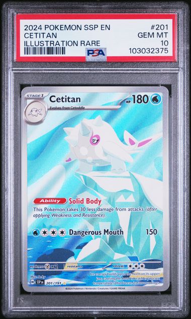 PSA 10 - 2024 S&V Surging Sparks Cetitan 201/191 Illustration Rare Pok PSA 10 - 2024 S&V Surging Sparks Cetitan 201/191 Illustration Rare Pok