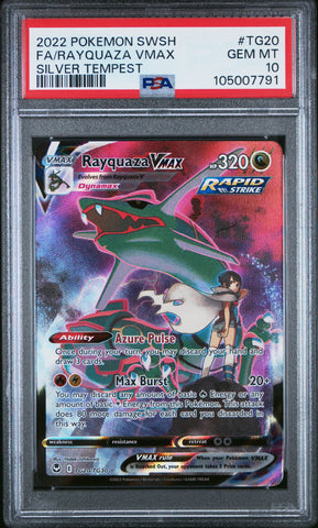 Pokemon Rayquaza VMax Silver Tempest TG20/TG30 PSA 10