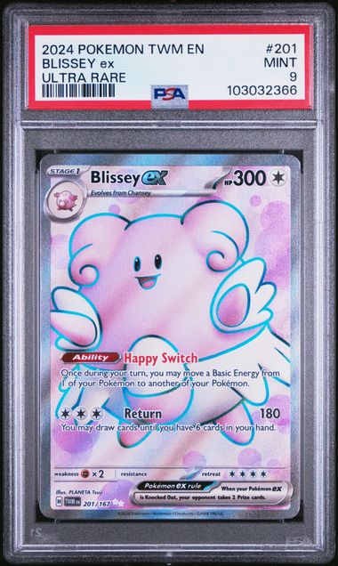 PSA 9 - 2024 S&V Twilight Masquerade Blissey ex 201/167 Ultra Rare