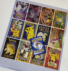 1999 Pokémon Vintage Uncut Sheet Sticker Cards (Pikachu, Raichu, Wartortle)
