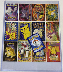 1999 Pokémon Vintage Uncut Sheet Sticker Cards (Pikachu, Raichu, Wartortle)